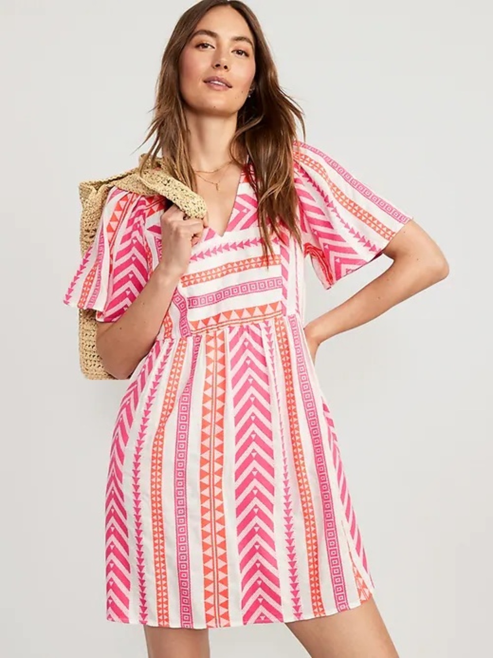 Old Navy V-Neck Mini Swing Dress Size XL